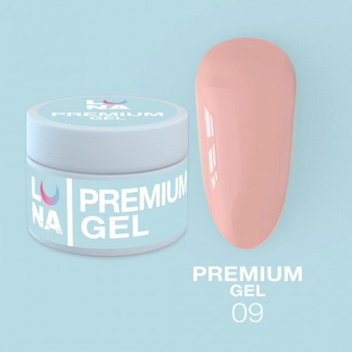 Gel für Erweiterungen LunaMoon Premium Gel Nr. 9 15 ml