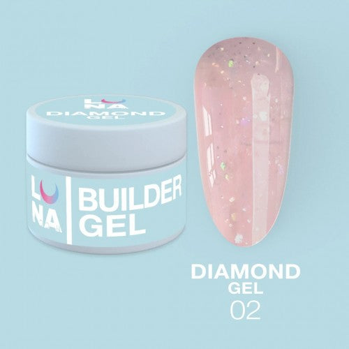 Gel für Erweiterungen LunaMoon Diamond Gel Nr. 2 15 ml