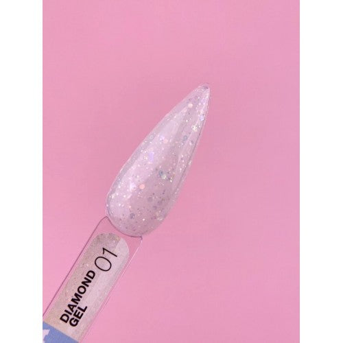 Gel für Erweiterungen LunaMoon Diamond Gel Nr. 1 15 ml