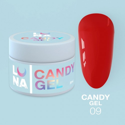 Gel für Erweiterungen LunaMoon Candy Gel Nr. 9 15 ml