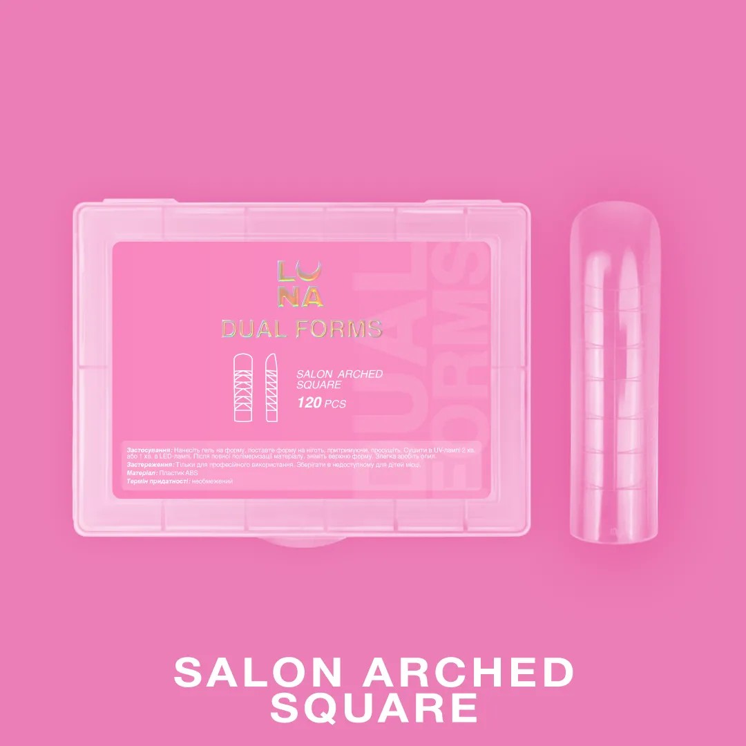 Obere Formen für Extensions LunaMoon Salon Arched Square 120 Stück.