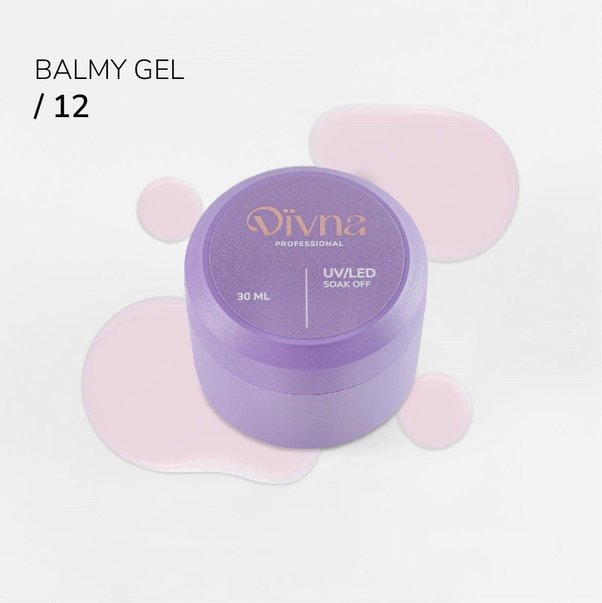 Гель-бальзам Divna Balmy Gel 12 с базовой консистенцией, 13 мл.