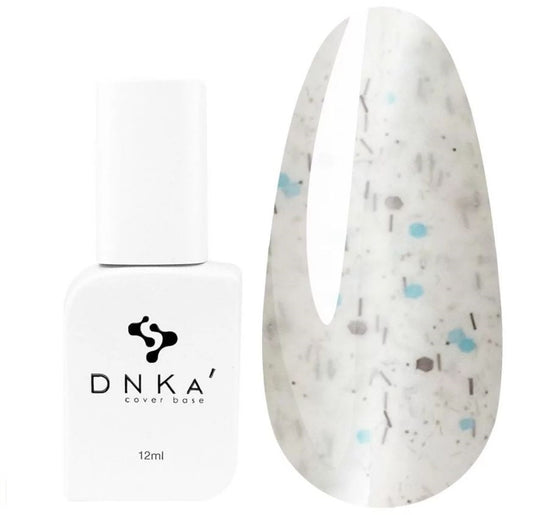 Base DNKa Cover №0054 Sensation milky with silver and blue flakes 12 ml (DNKA0054)