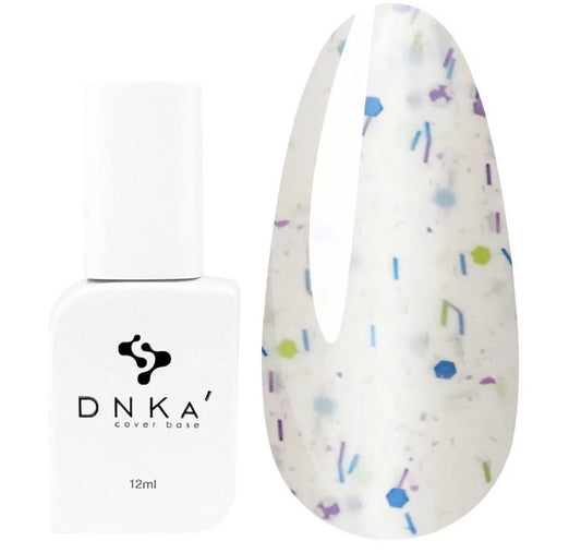 Base DNKa Cover №0055 Favourite milky with purple, blue and yellow flakes 12 ml (DNKA0055)