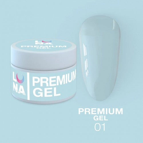 Gel für Erweiterungen LunaMoon Premium Gel Nr. 1 15 ml