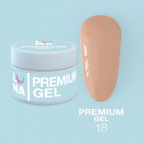 Гель LunaMoon Premium № 18, 15 мл, для наращивания волос.