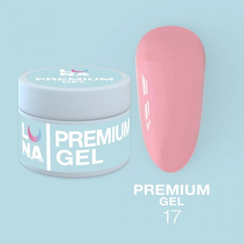 Гель LunaMoon Premium № 17, 15 мл, для наращенных волос.
