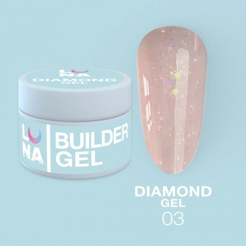 Gel für Erweiterungen LunaMoon Diamond Gel Nr. 3 15 ml