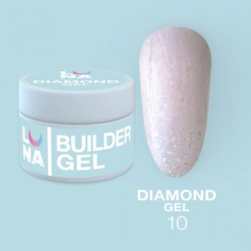 Gel für Erweiterungen LunaMoon Diamond Gel Nr. 10 15 ml