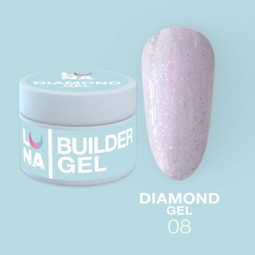 Gel für Erweiterungen LunaMoon Diamond Gel Nr. 8 15 ml