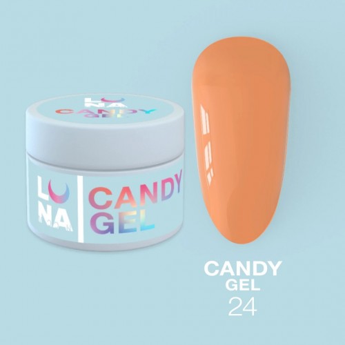 Gel für Erweiterungen LunaMoon Candy Gel Nr. 24 15 ml