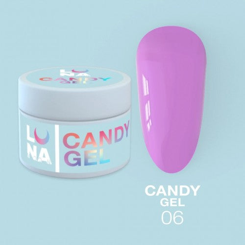 Gel für Erweiterungen LunaMoon Candy Gel Nr. 6 15 ml