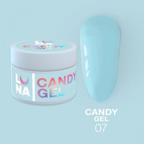 Gel für Erweiterungen LunaMoon Candy Gel Nr. 7 15 ml