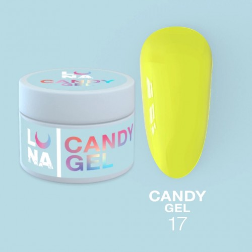 Gel für Erweiterungen LunaMoon Candy Gel Nr. 17 15 ml