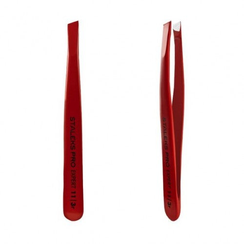 Augenbrauenpinzette STALEKS PRO EXPERT 11 TYP 3 Rot TE-11/3