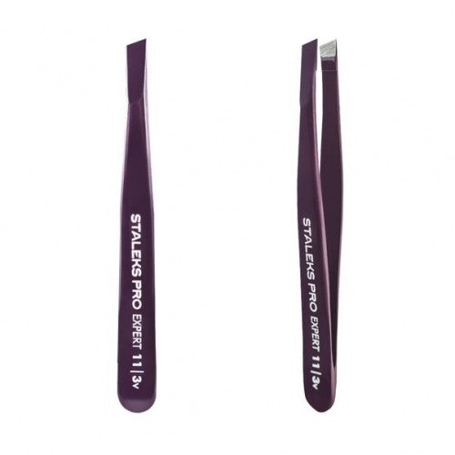 Augenbrauenpinzette STALEKS PRO EXPERT 11 TYP 3 Violett TE-11/3