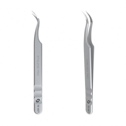 Professionelle Pinzette für Wimpern STALEKS PRO EXPERT 45 TYP 1 TE-45/1 gebogen