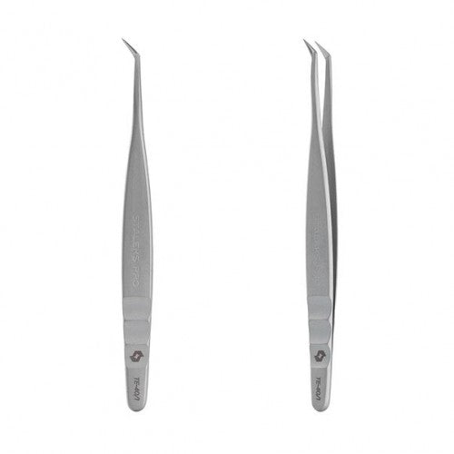 Professionelle Pinzette für Wimpern L-förmig STALEKS PRO EXPERT 40 TYP 1 TE-40/1