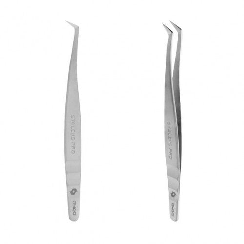 Профессиональный пинцет для наращивания ресниц STALEKS PRO EXPERT 40 TYPE 12 TE-40/12