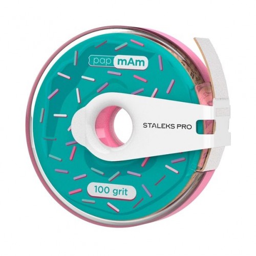 Ersatz-Feilenband weiß papmAm mit Clip 100er Körnung STALEKS PRO EXPERT ATC-100w