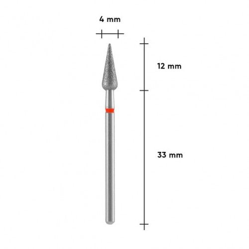 Staleks Pro Diamantschneider Birnenscharf rot EXPERT 4 x 12 mm