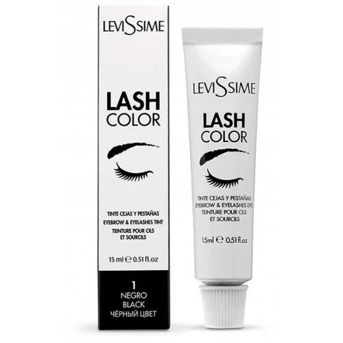 Farbe für Wimpern und Augenbrauen LeviSsime Lash Color 1 schwarz 15 ml