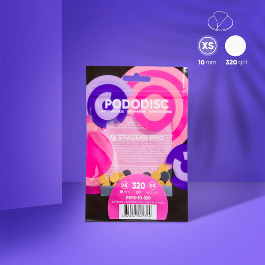 Ersatzfeilen auf weicher Basis für die Pedikürescheibe PODODISC STALEKS PRO XS (50 Stück), Körnung 320