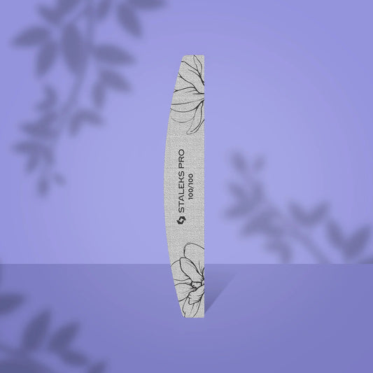 STALEKS PRO EXPERT 40 Mineralnagelfeile 100/100 Körnung (Halbmond) 25 Stück