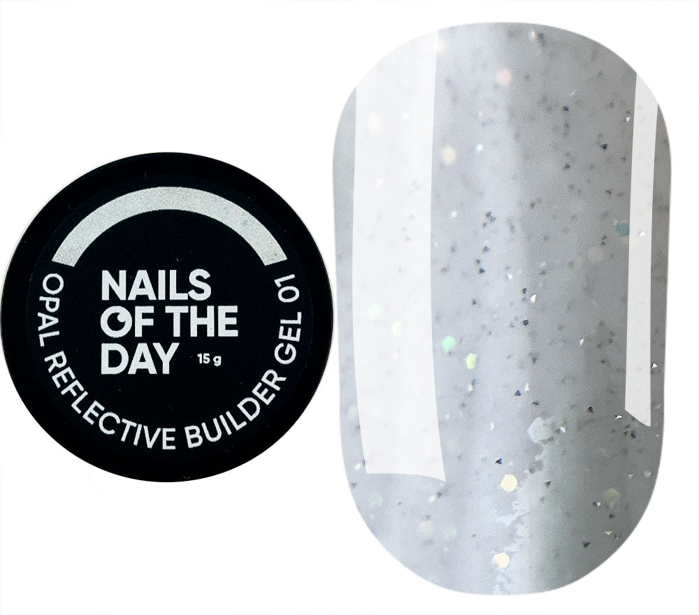 NAILSOFTHEDAY Opal Reflective builder gel 01, 15 g