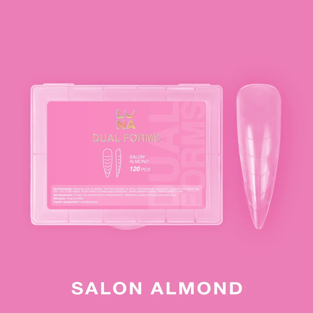 Obere Formen für Extensions LunaMoon Salon Almond 120 Stück.
