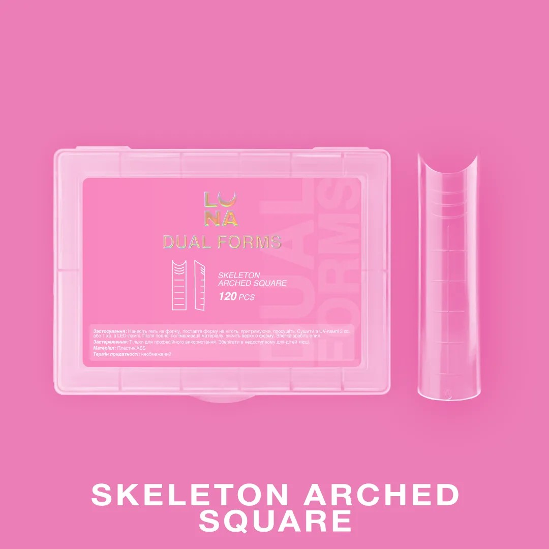 Obere Formen für Extensions LunaMoon Skeleton Arched Square 120 Stück.