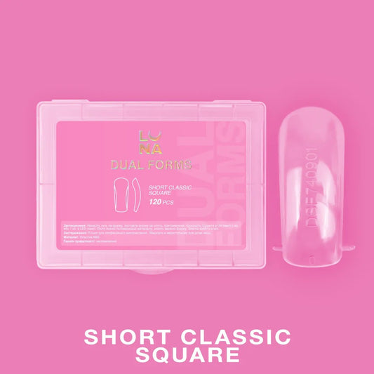 Obere Formen für Extensions LunaMoon Short Classic Square 120 Stück.