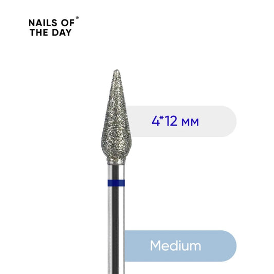 Nailsoftheday Diamantschneider, blaue Karotte, 4 x 12 mm