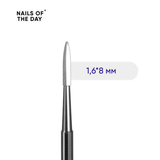 Nailsoftheday Nagelhautschneider aus Hartmetall, nicht abrasiv, 6-kantig, 1,6 x 8 mm