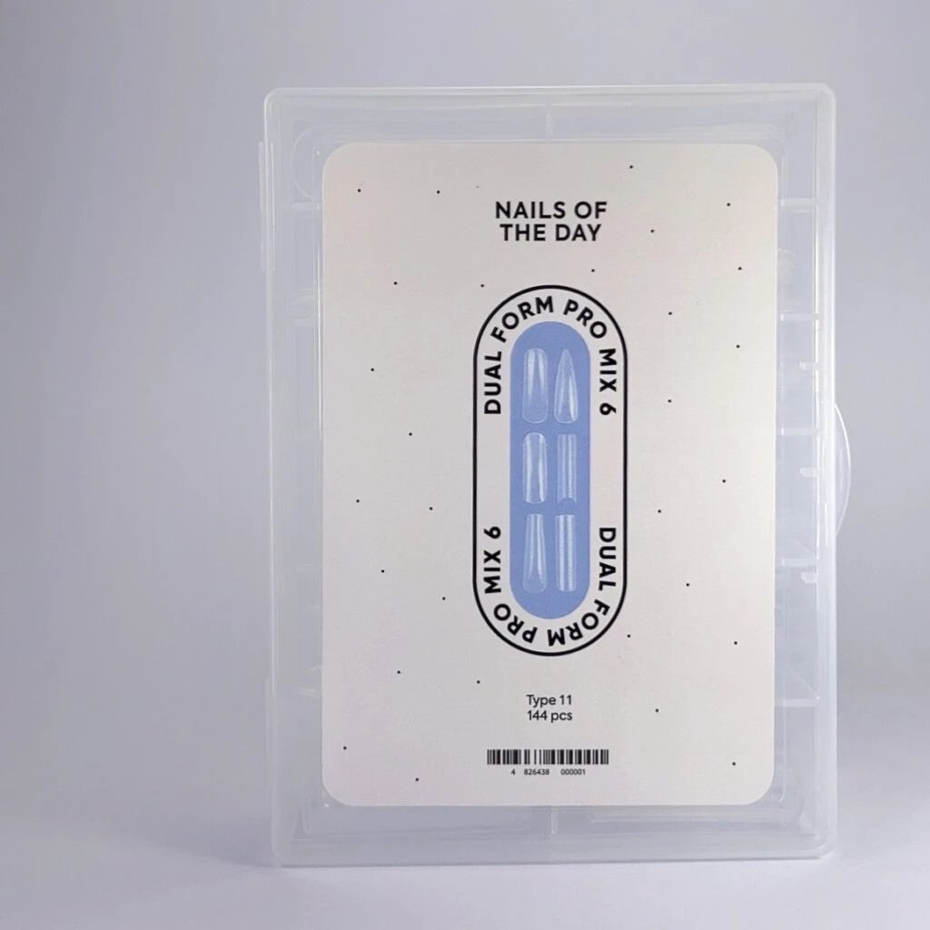 Nailsoftheday Dual Form Pro Mix 6 (Typ 11) Set mit 144 oberen Feilen, 6 Typen, 12 Größen.
