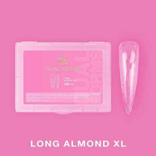 Obere Formen für Extensions LunaMoon Long Almond XL 120 Stück.