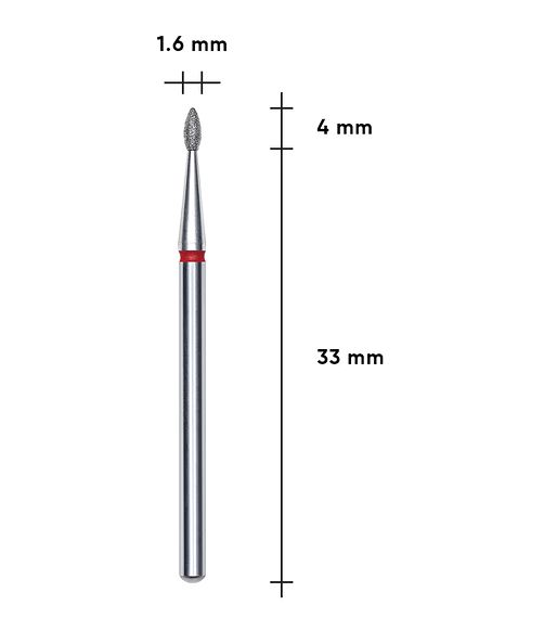 STALEKS PRO EXPERT Diamantschneider Drop 1,6 x 4 mm rot