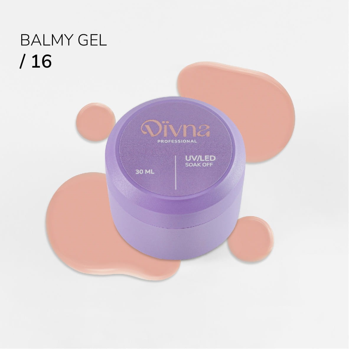 Гель-бальзам Divna Balmy Gel 16 с базовой консистенцией, 13 мл.