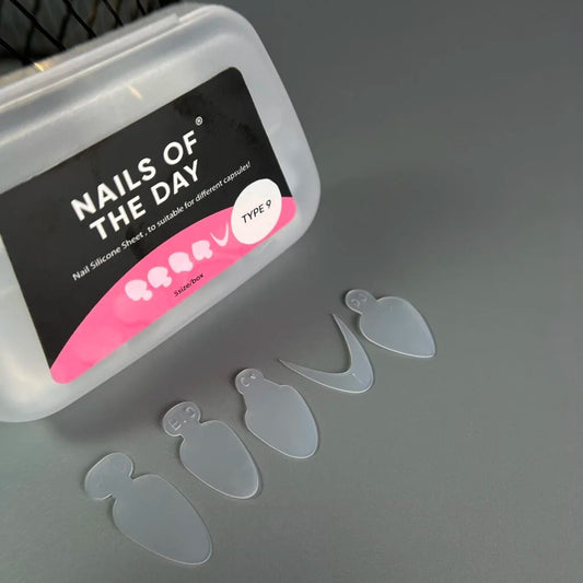 Nailsoftheday French Tips Schablonen aus Silikon für Top Forms (Typ 9), 60 Stück