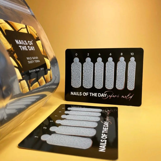 Nailsoftheday Safari Dusty Terra Silikonformen Typ 21 für Top Forms, 12 Stück.